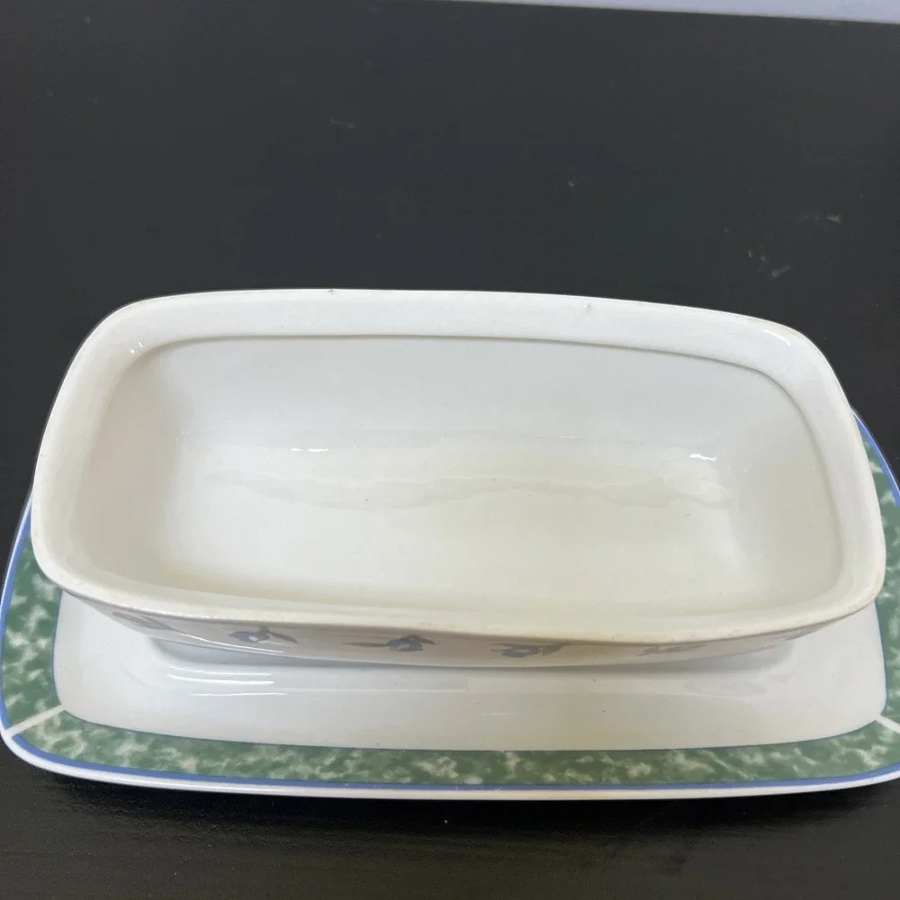 Vintage Citation Coventry Blue Porcelain China‎ Covered Butter Dish